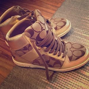 Coach Gold High Tops